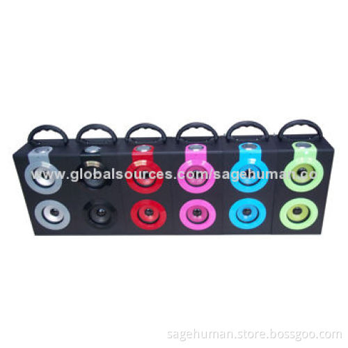 Portable Wooden Speakers, Support USB/SD/Aux/FM Radio, 140*120*280mm Dimensions